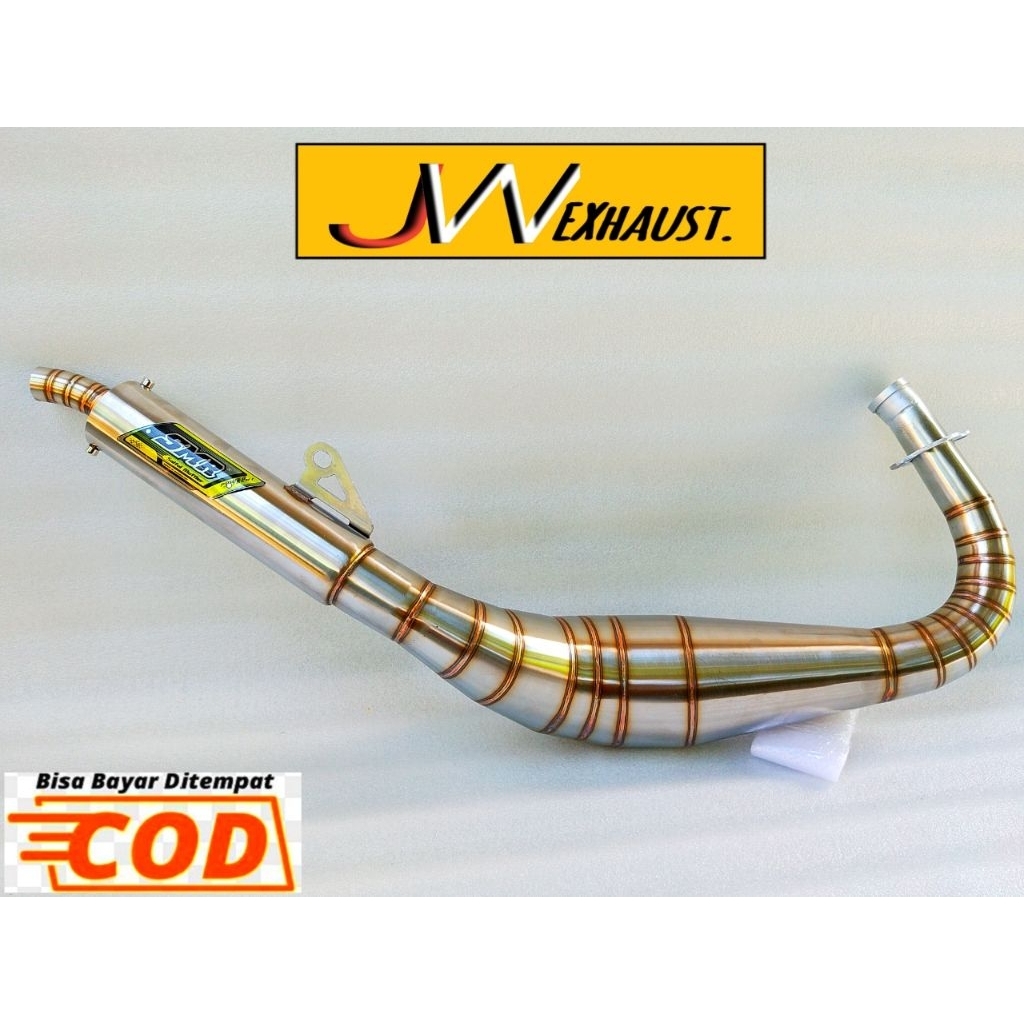 Knalpot RX king SMR kolong kobra SUPERPRO stenlis gantung paten