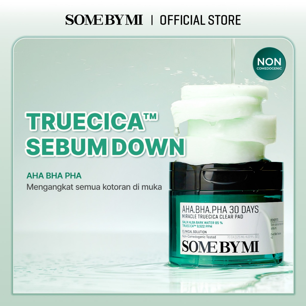 SOME BY MI Aha Bha Pha 30 Days Miracle Truecica Clear Pad / Kapas Eksfoliasi Kulit Jerawat