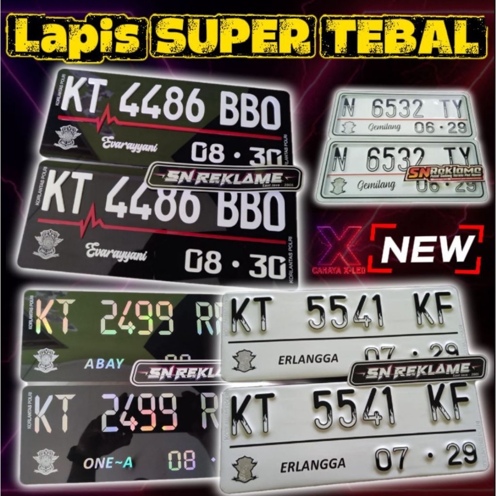 Plat Variasi , Variasi Nomor plat Motor, Variasi Keren, Bahan Premium, Variasi Custom