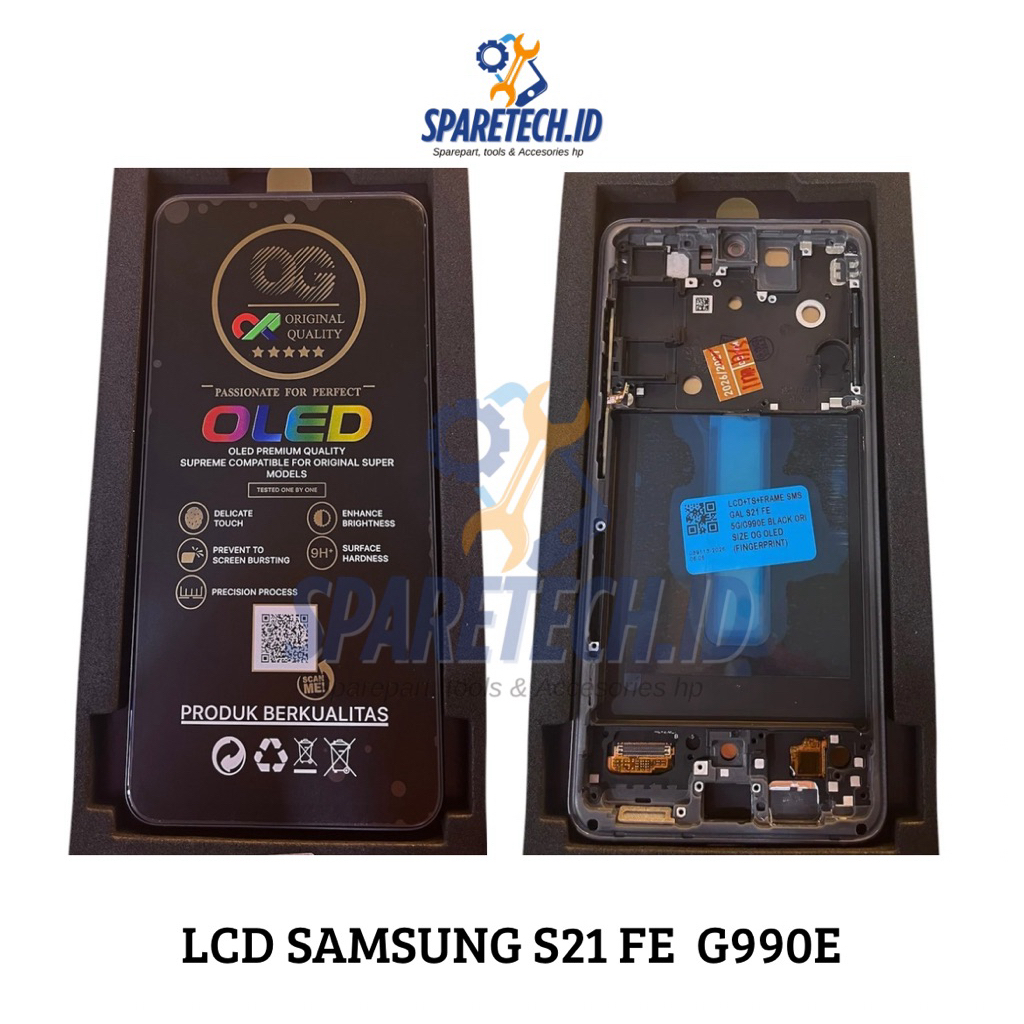 LCD SAMSUNG GALAXY S21 FE G990E TOUCHSCREEN OLED + FRAME ORIGINAL OG NEW
