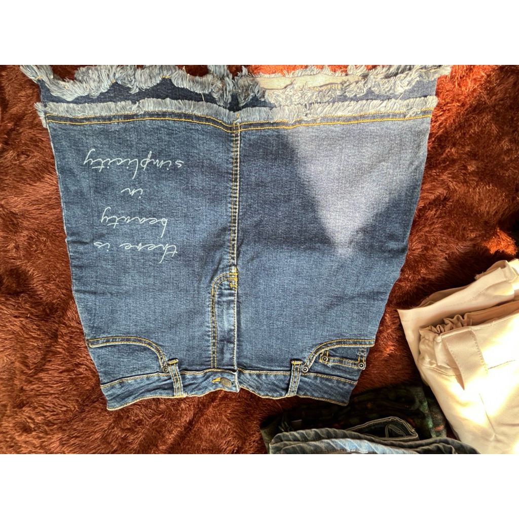 PRELOVED Rok Jeans Rumbai Dark Blue – Dust Jeans