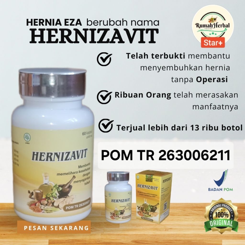 DIJAMIN ORIGINAL || HERNIZAVIT EZA POM TR Membantu Mengatasi Hernia Turun Berok varikokel mengempesk