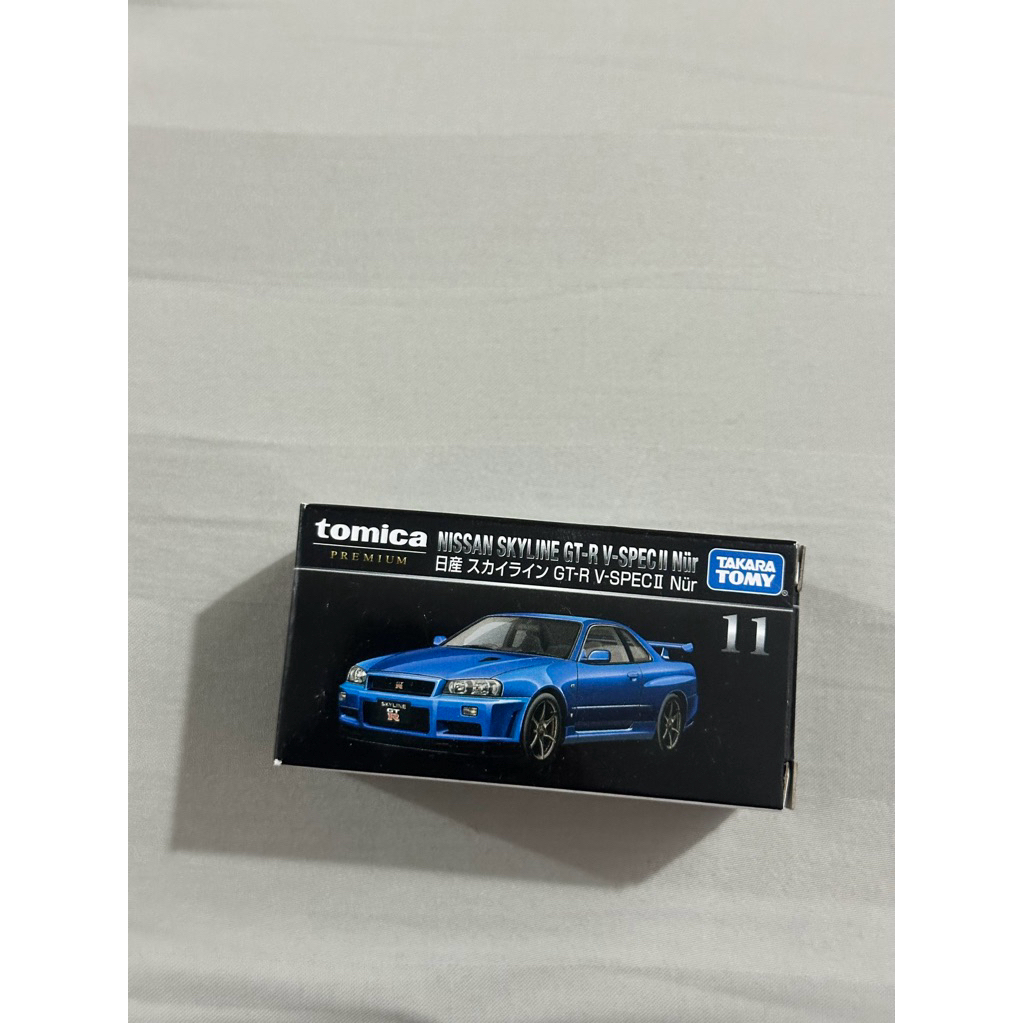 TOMICA PREMIUM NISSAN SKYLINE GTR R34 V SPEC II NUR biru blue jdm
