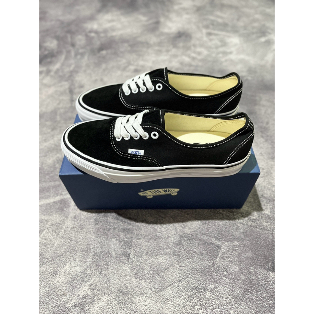 Vans Authentic LX Reissue 44 Black White Suede Canvas Original Resmi