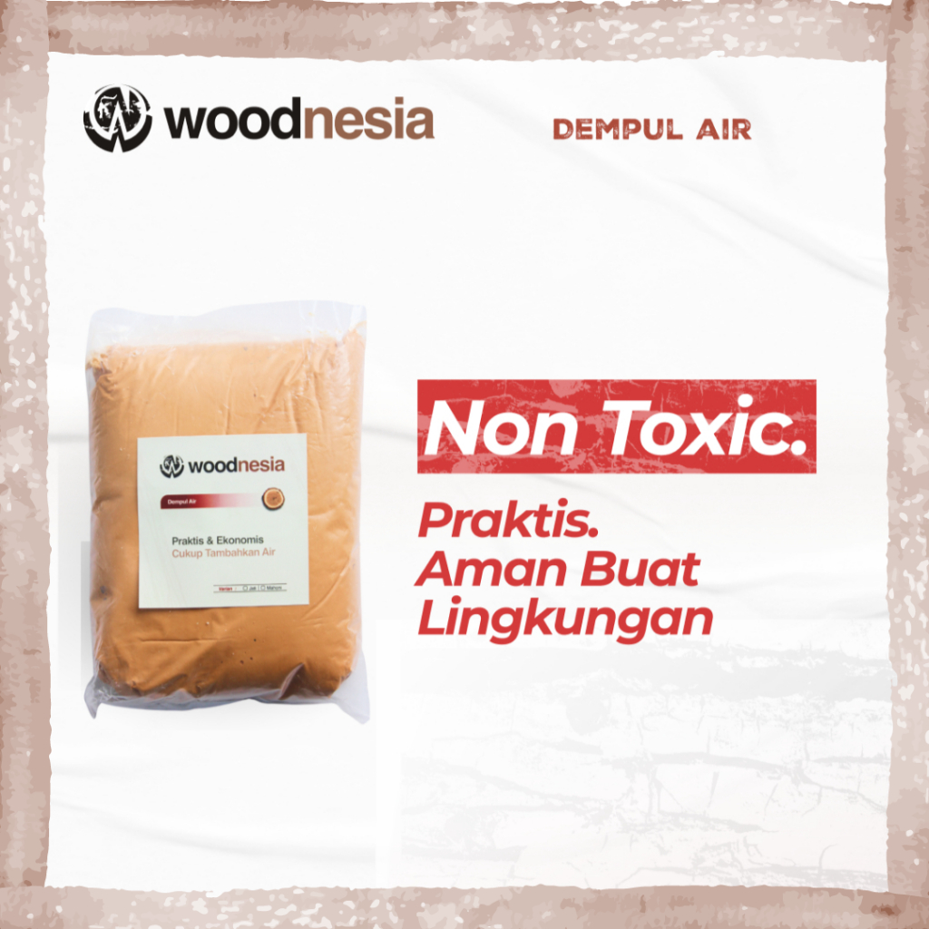 Dempul Kayu Jati Mahoni 1 KG Woodnesia Pakai Air