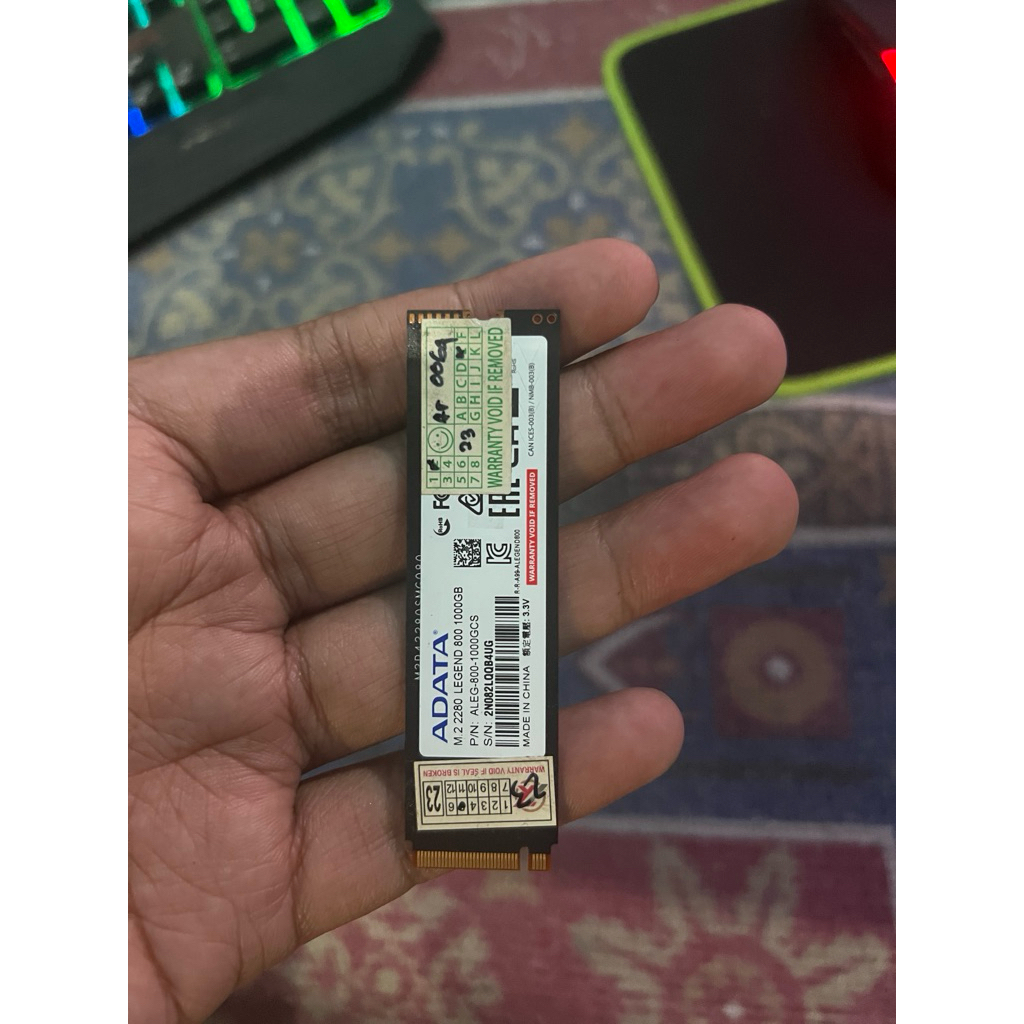 SSD GEN4 ADATA LEGEND 800 1TB HEALTH 82%