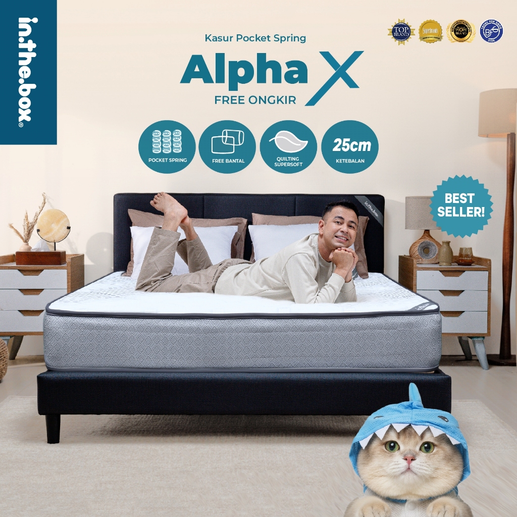 [COD] INTHEBOX ALPHA X - Kasur Springbed - FREE Bantal