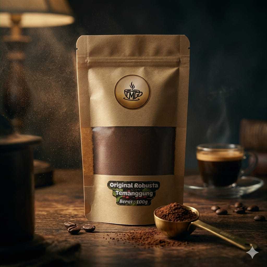 Kopi Robusta Murni Temanggung Giling Halus 100g