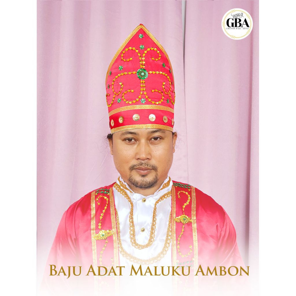 topi adat maluku ambon laki laki