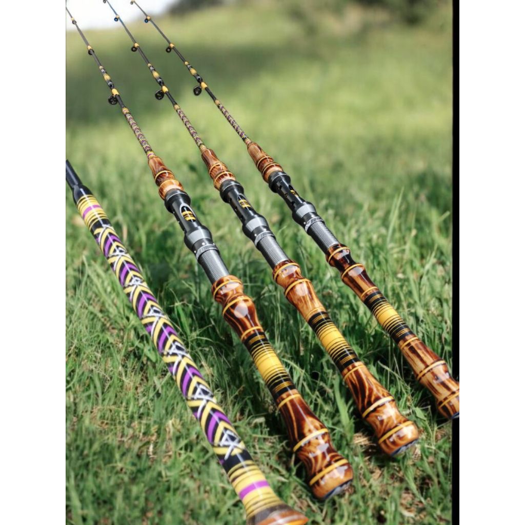 joran udang galah motif Yellow custom Pontianak punya 120/135/150 bisa request nama
