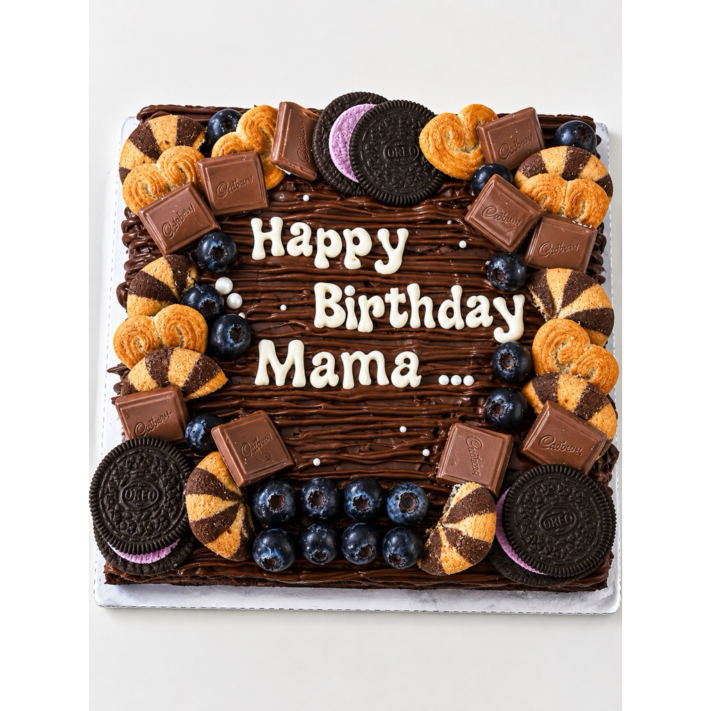 Brownies panggang/ fudgy brownies hias