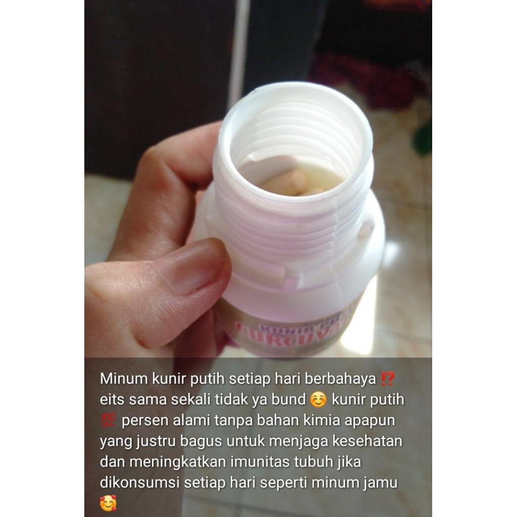Paket 5 botol Kunir putih curcuval dp / kunir putih kapsul / kunyit putih kapsul Prof. Dr. Ir. Hj. D