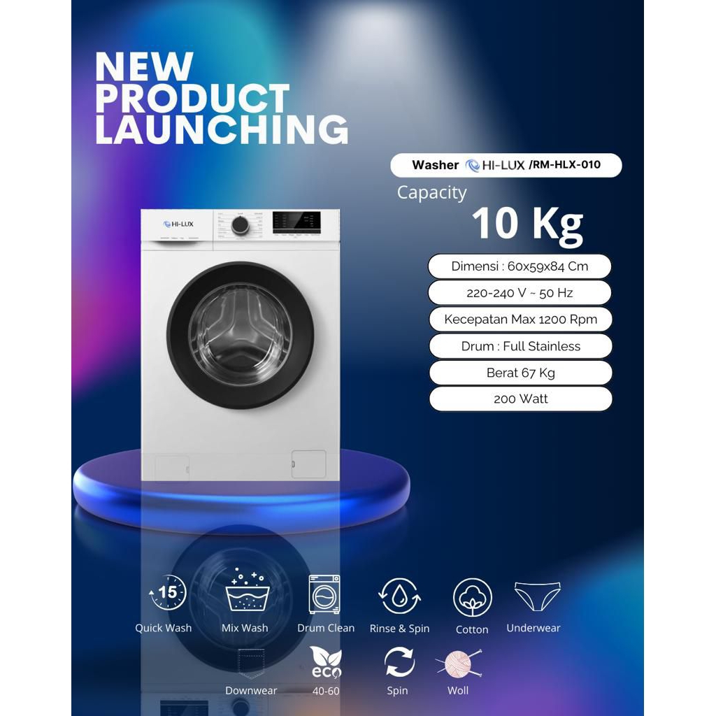 mesin cuci front loading 10kg