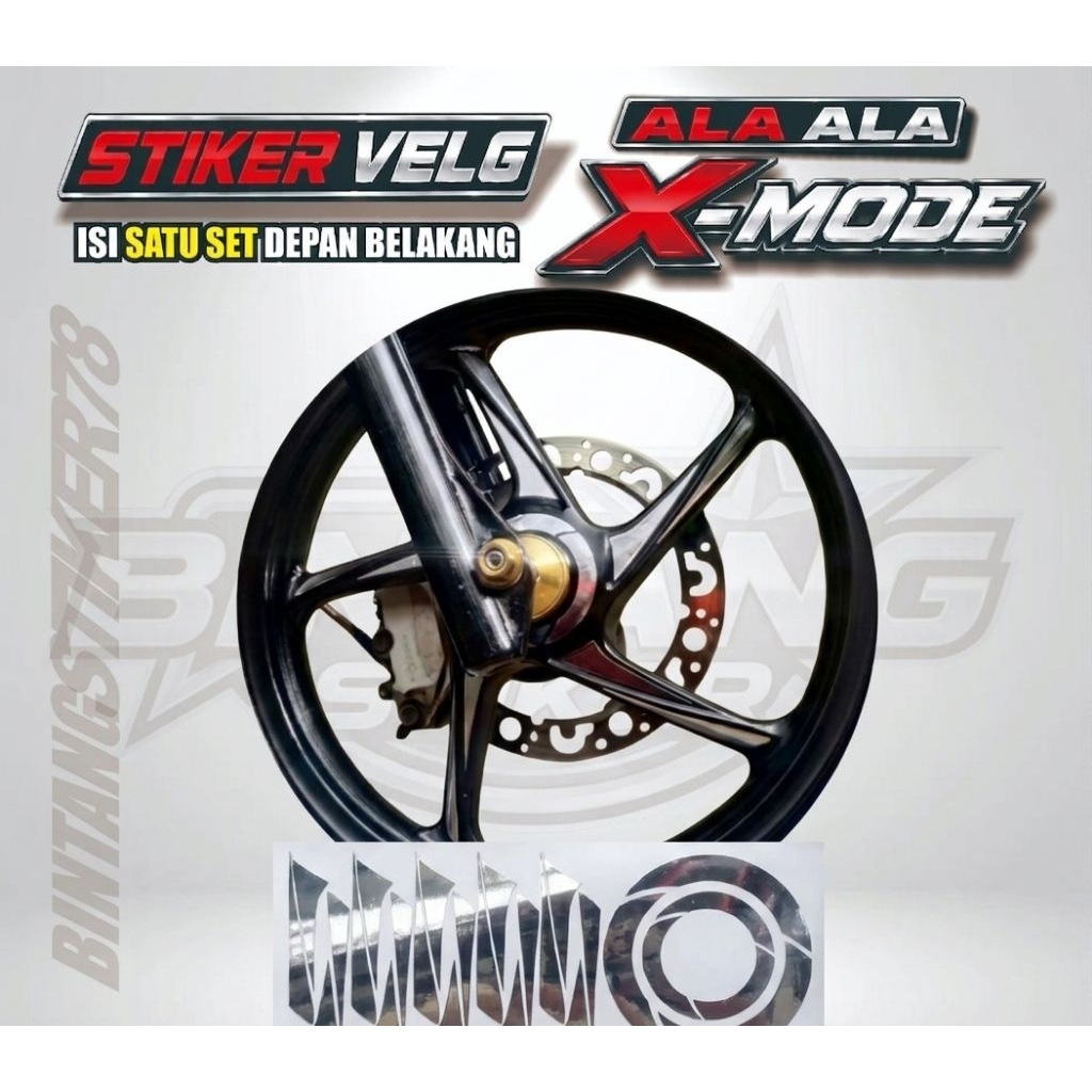 STIKER VELG ALA ALA X MODE HONDA BEAT | VARIO OLD | SCOOPY OLD | SPACCY CUTTING STICKER VELG P5 ALA 