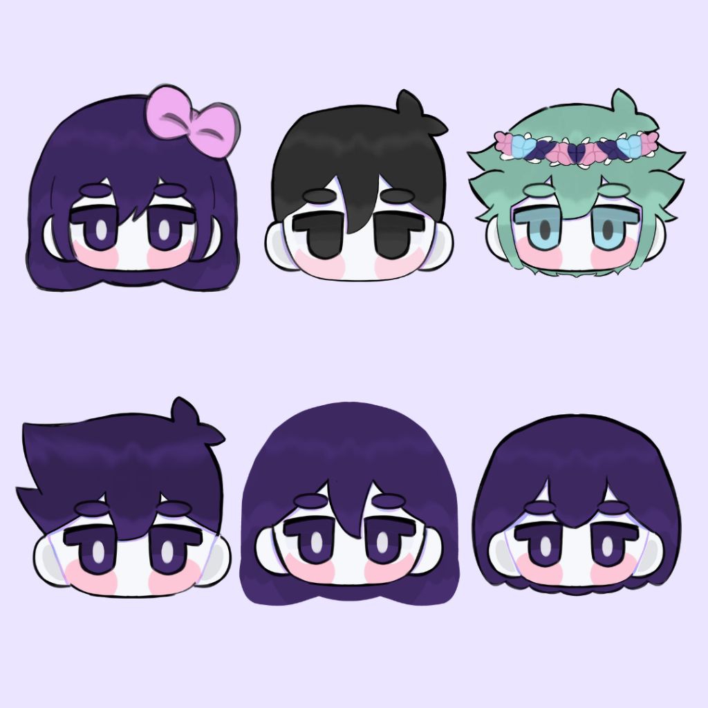 OMORI Translucent Keychain and Stickers 5cm