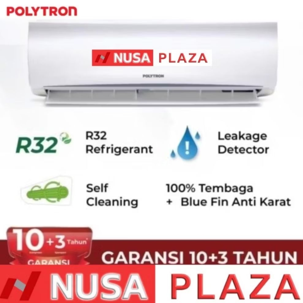 [MEDAN] AC POLYTRON 1 PK PAC-09VH ANTI KARAT + SELF CLEANING