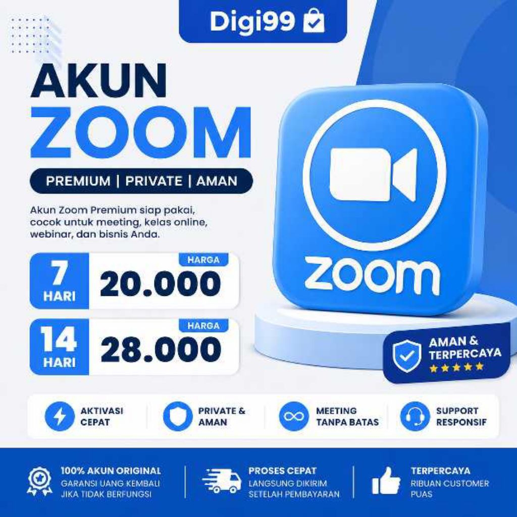 Zoom meeting pro premium 7 hari dan 14 hari