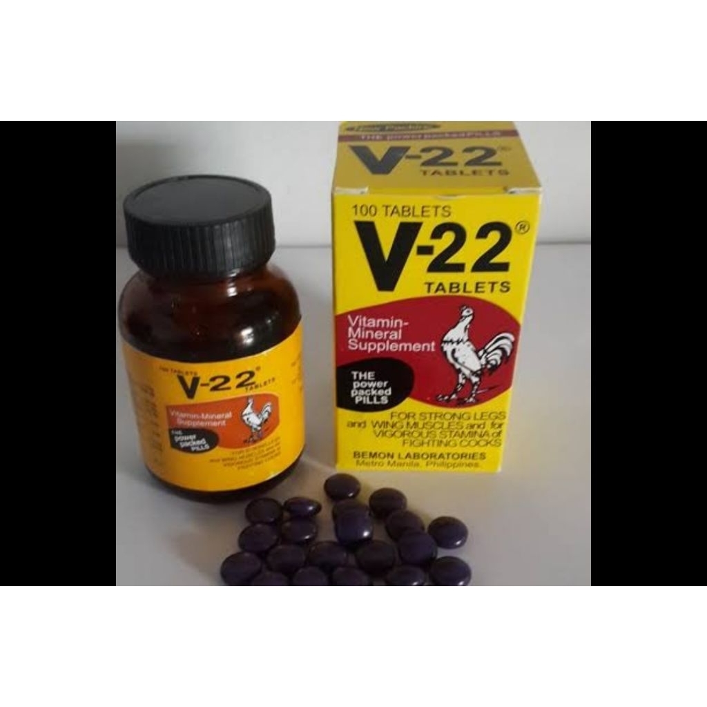 V-22 super vitamin penguat ayam laga otot dan kaki/sayap