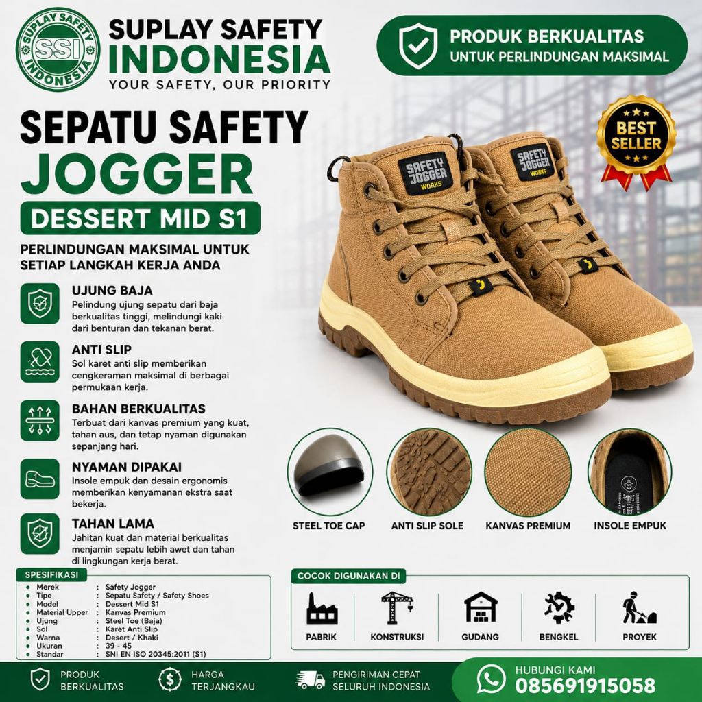 SEPATU SAFETY JOGGER DESSERT MID S1 ORIGINAL - SAFETY JOGGER DESSERT S1 ORIGINAL - SAFETY JOGGER