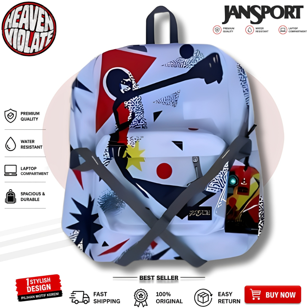 [100% ORIGINAL] TAS JANSPORT DISNEY PIXAR INCREDIBLES 2 PUNCH GIRL - JANSPORT BACKPACK SCHOOL - TAS 