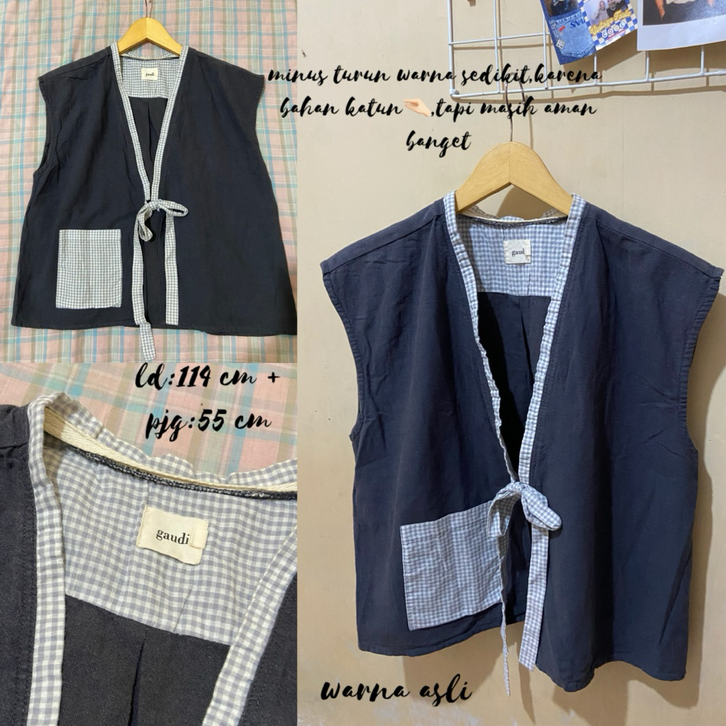 preloved vest gaudi aesthetic