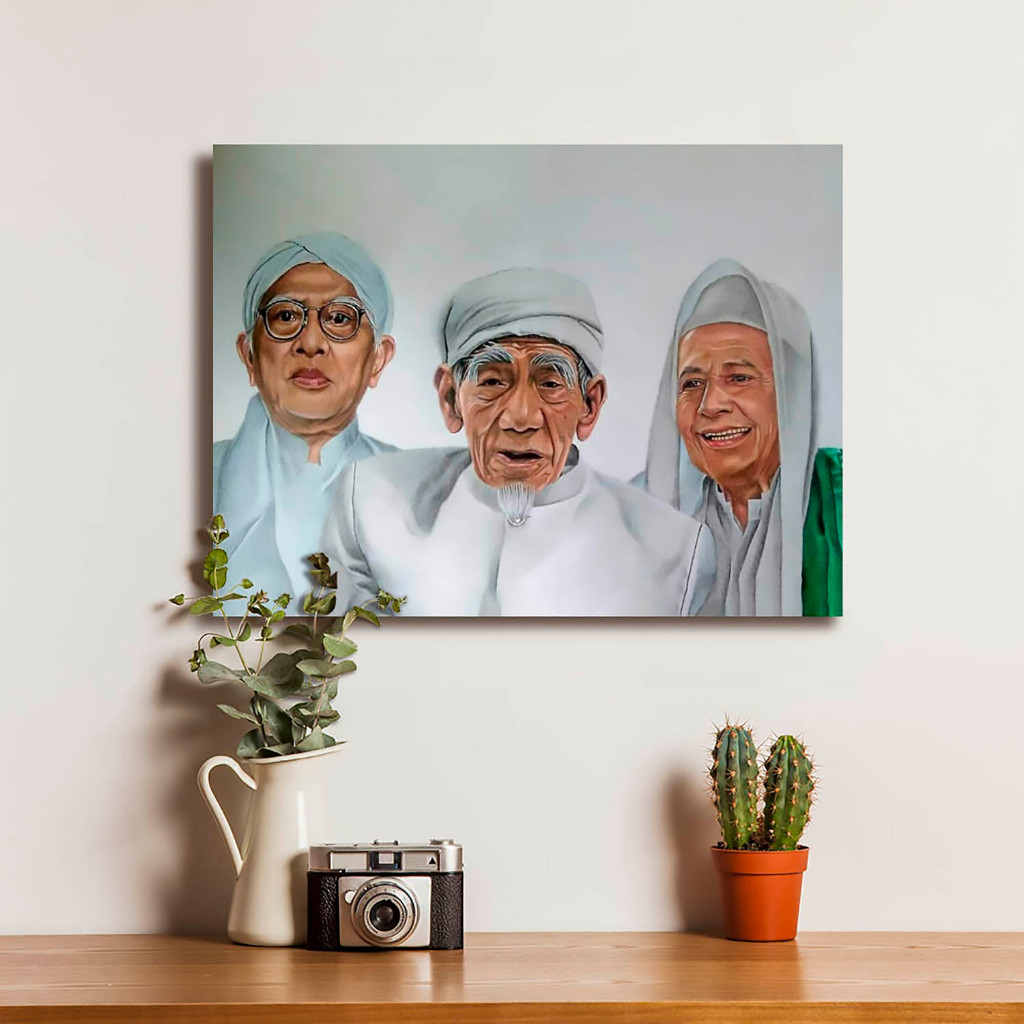 Poster Mbah Moen Maimoen Zubair Pendiri NU Nahdlatul Ulama Dekorasi Dinding