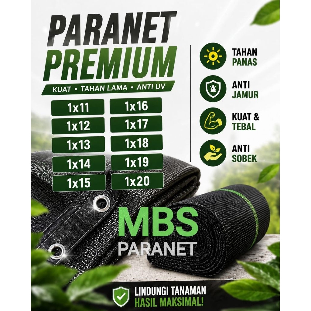 PARANET HDPE 90% ANTI UV DAN HUJAN LEBAR 1 METER