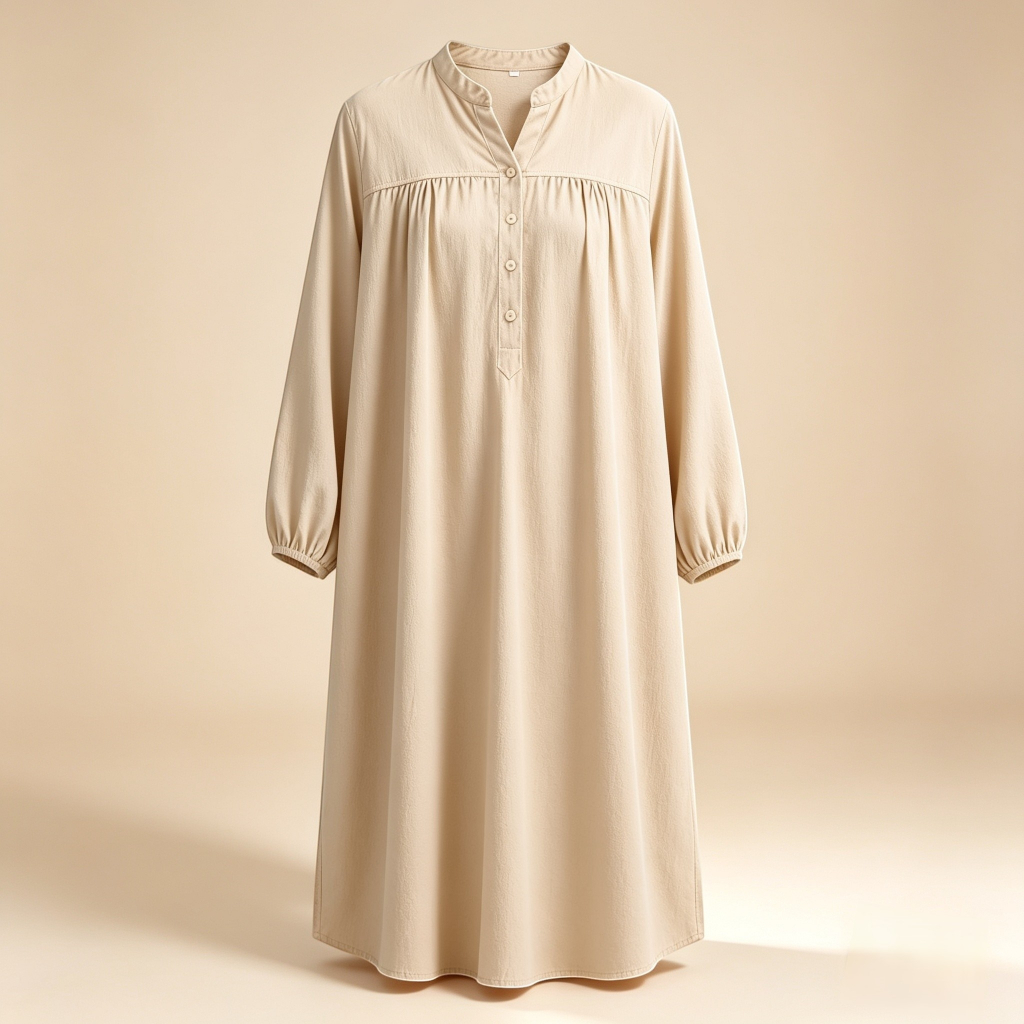 Rumbio Exclusive Tunik Wanita Lengan Panjang Katun Rayon Premium Polos Modern Cocok Harian