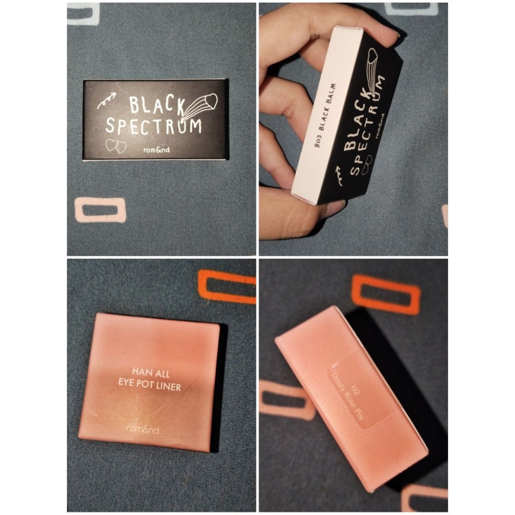 ROMAND ROM&ND BLUSH BETTER THAN CHEEK SHADE B03 Black Chestnut EYE POT LINER SHADE 02 DUSTY ROSE POT