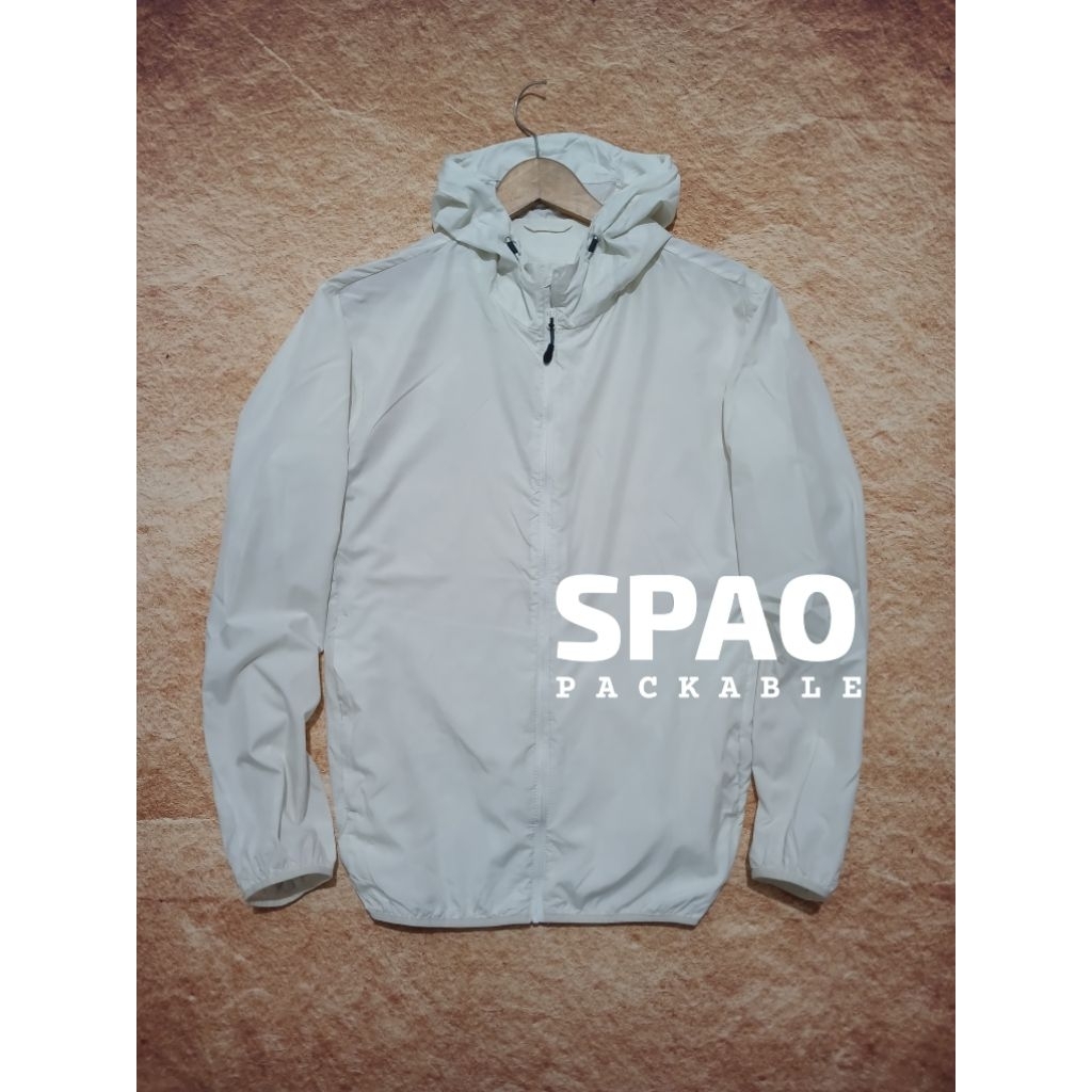 Jaket running packable SPAO waterproof bekas pakai