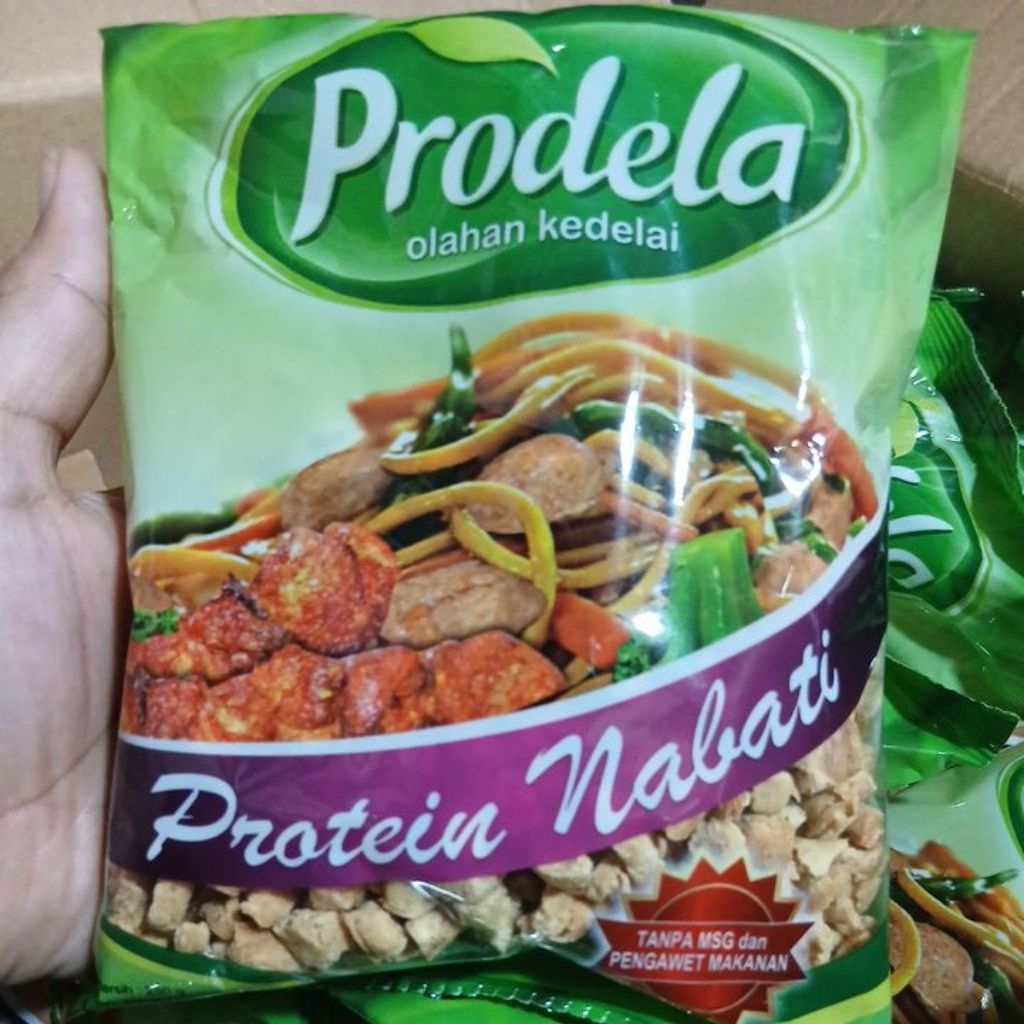 PRODELA Protein Daging Nabati 250gr - Tinggi Protein, Rendah Kalori, Pengganti Daging( minimal beli 