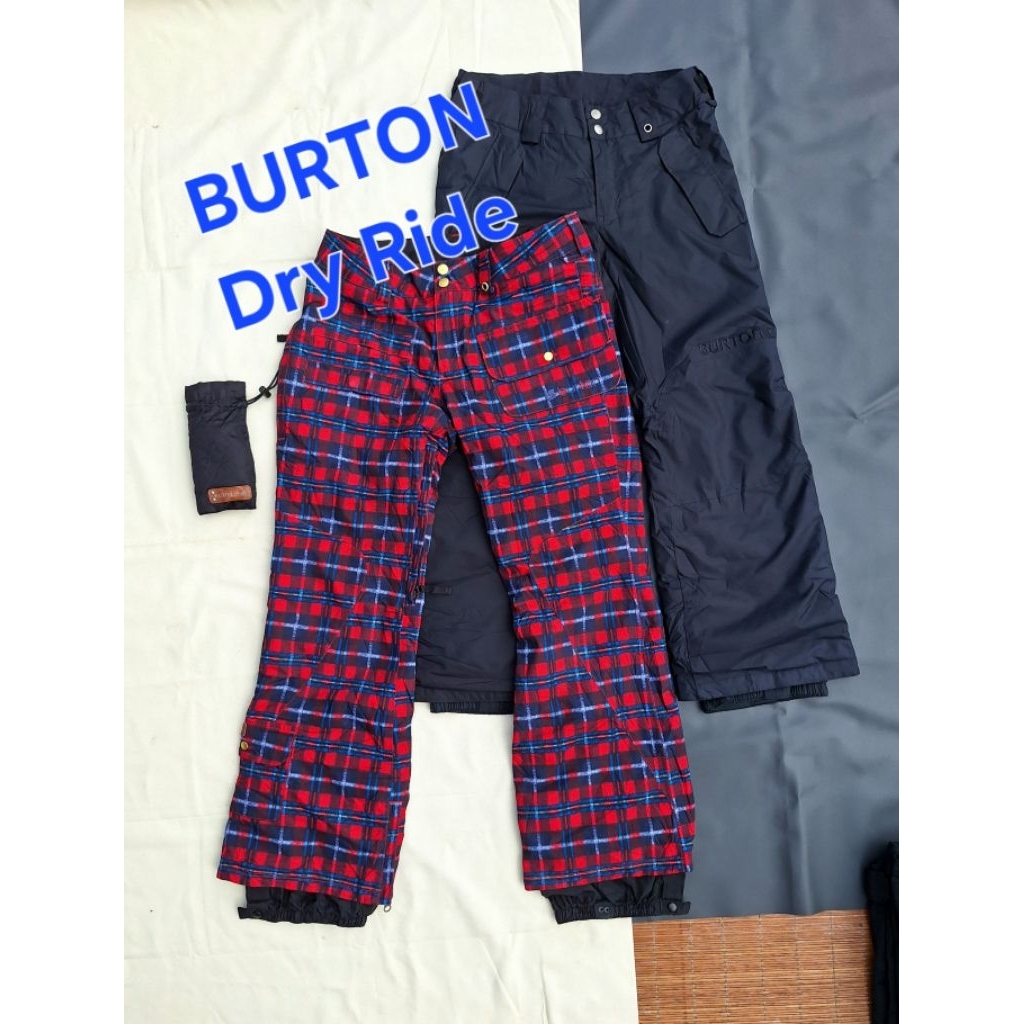 Celana BURTON Dry Ride HIGH WATERPROOF Touring Motor Outdoor Sport Hitam Dan Kotak