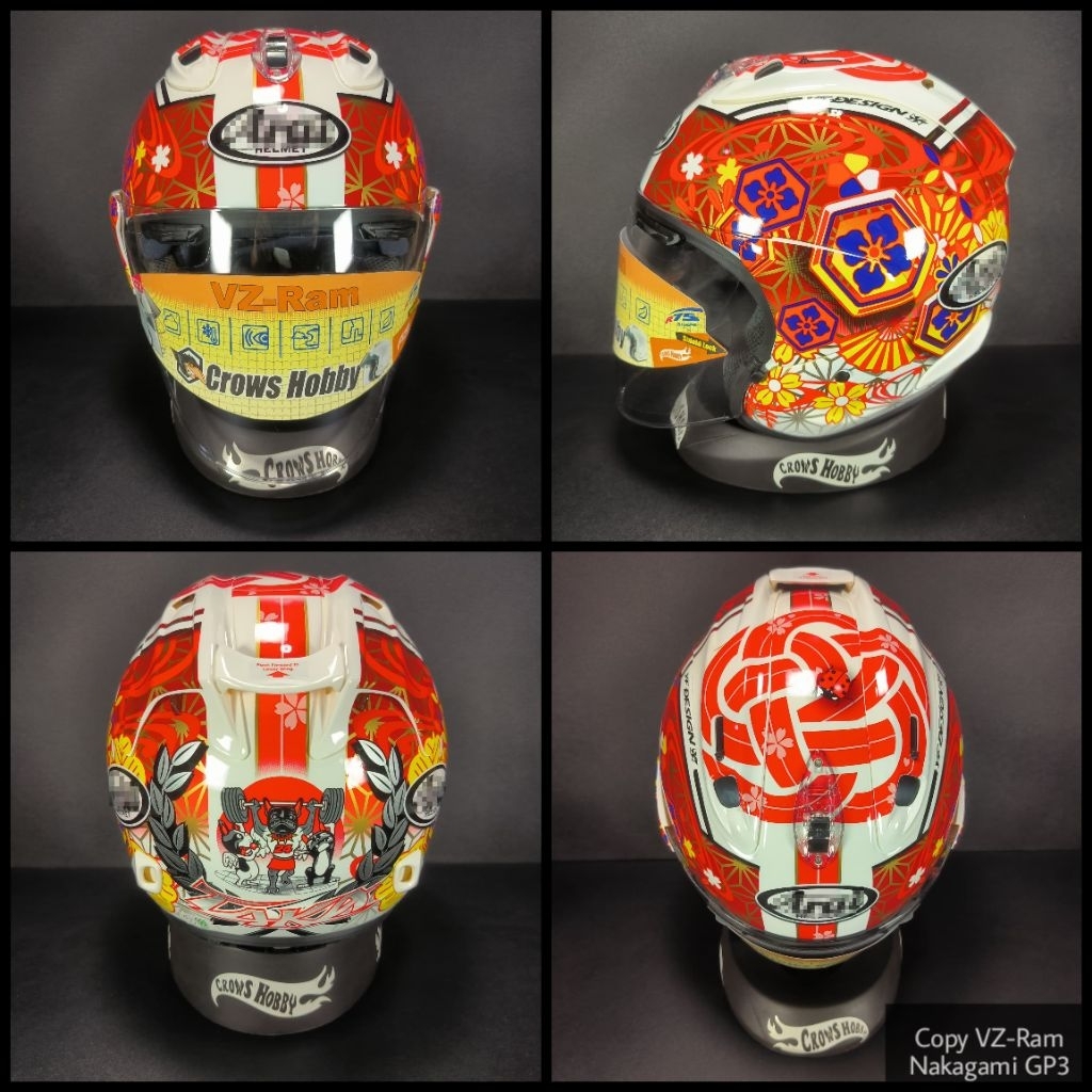 Helm Copy VZ Ram VZ-Ram Motif NAKAGAMI GP2 Bukan TSR