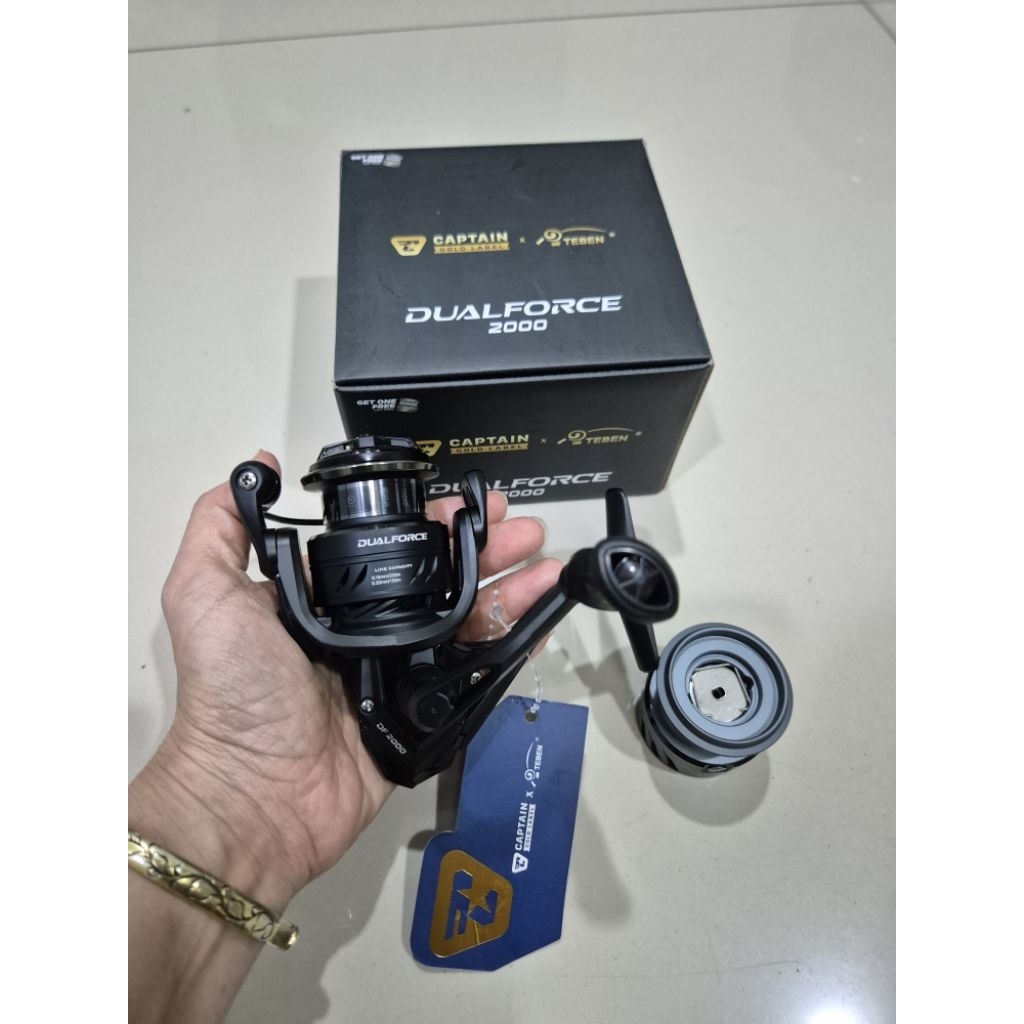 REEL CAPTAIN DUAL FORCE 2000 GRATIS SPOOL max 10 kg/REEL CERAMIC LINE ROLLER