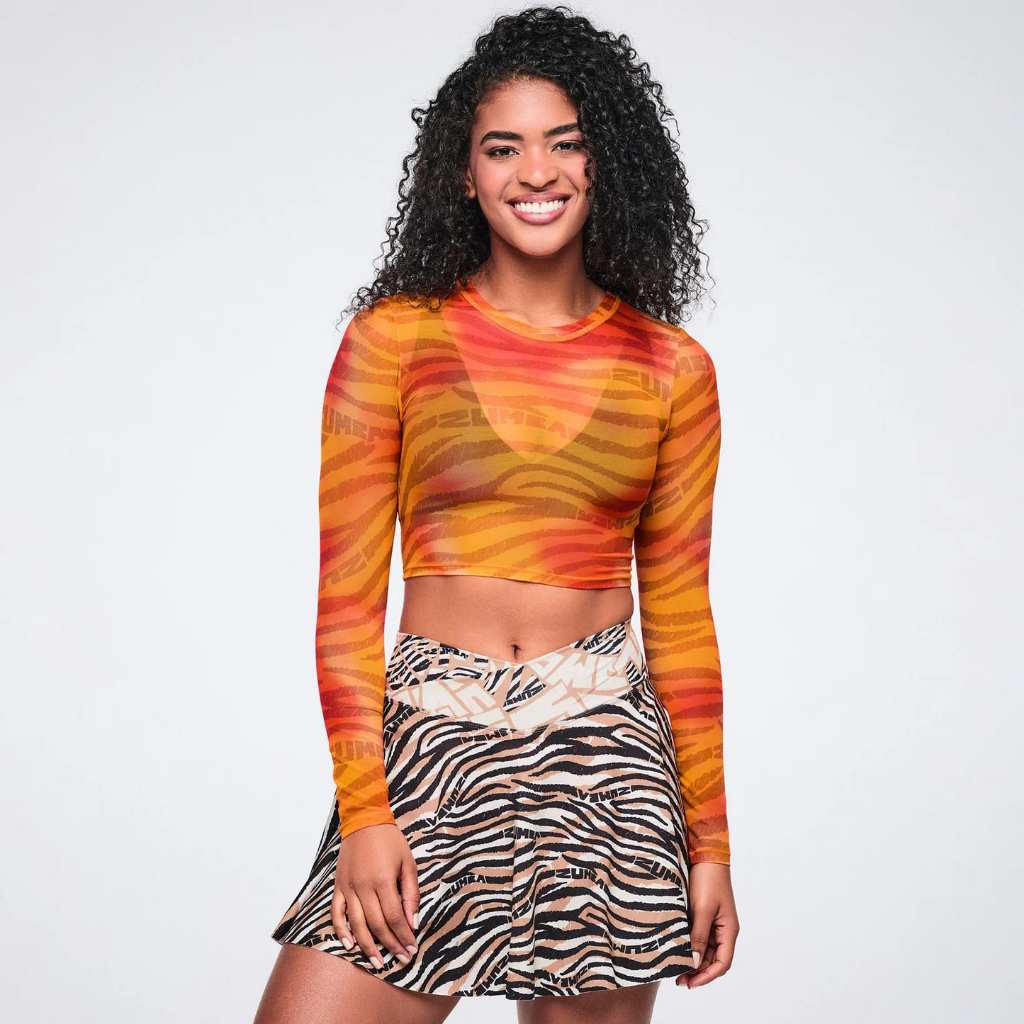 ZUMBA ATASAN CROP LENGAN PANJANG ZUMBA HOT NEW ITEM TERBARU - D574 - ZW44
