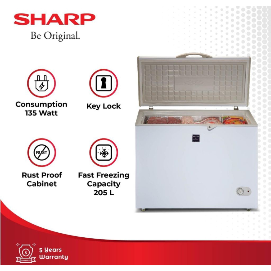 BOX FREEZER SHARP 200LITER FRV200 CHEST FREEZER SHARP 200 LITER FRV 200