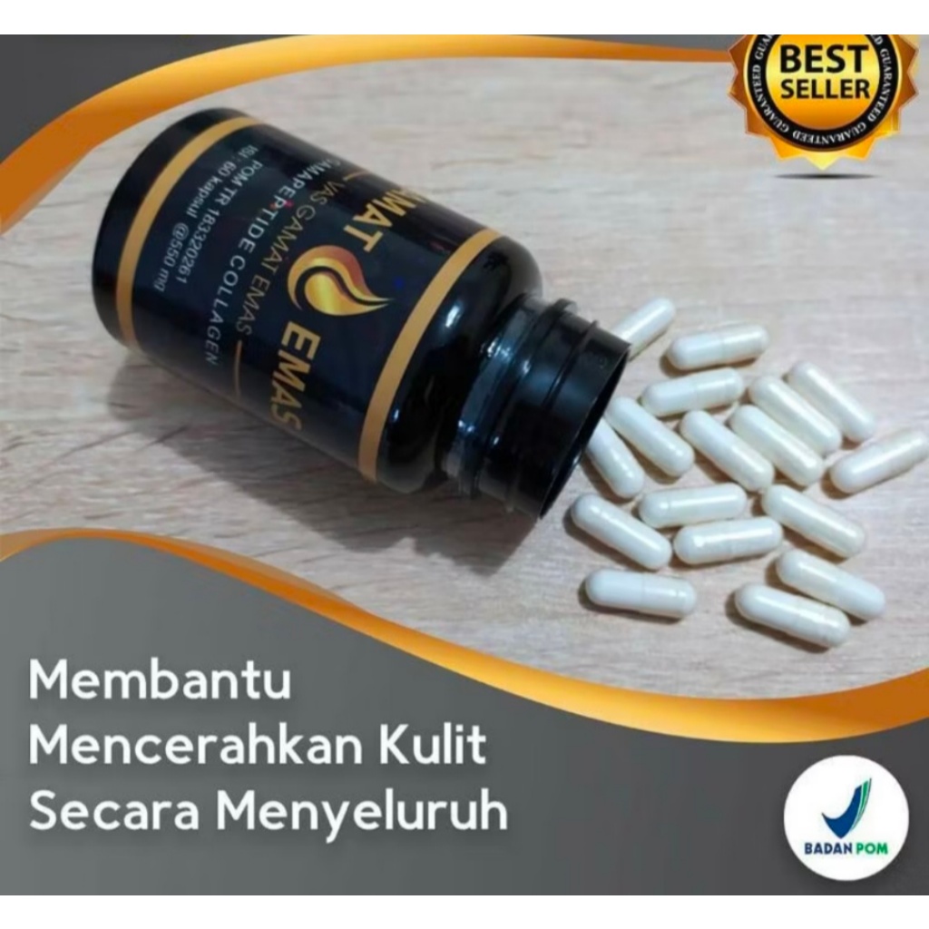 Vas gamat emas collagen colagen original 100% asli ori pemutih badan wajah glowing ampuh permanen bp