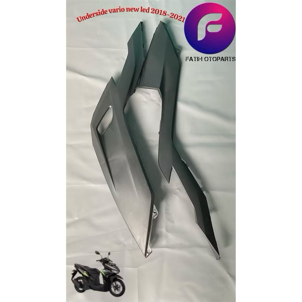 Cover under side kanan kiri satu set dek kolong bawah new vario 125 150 2018 2019 2020 2022 hitam me