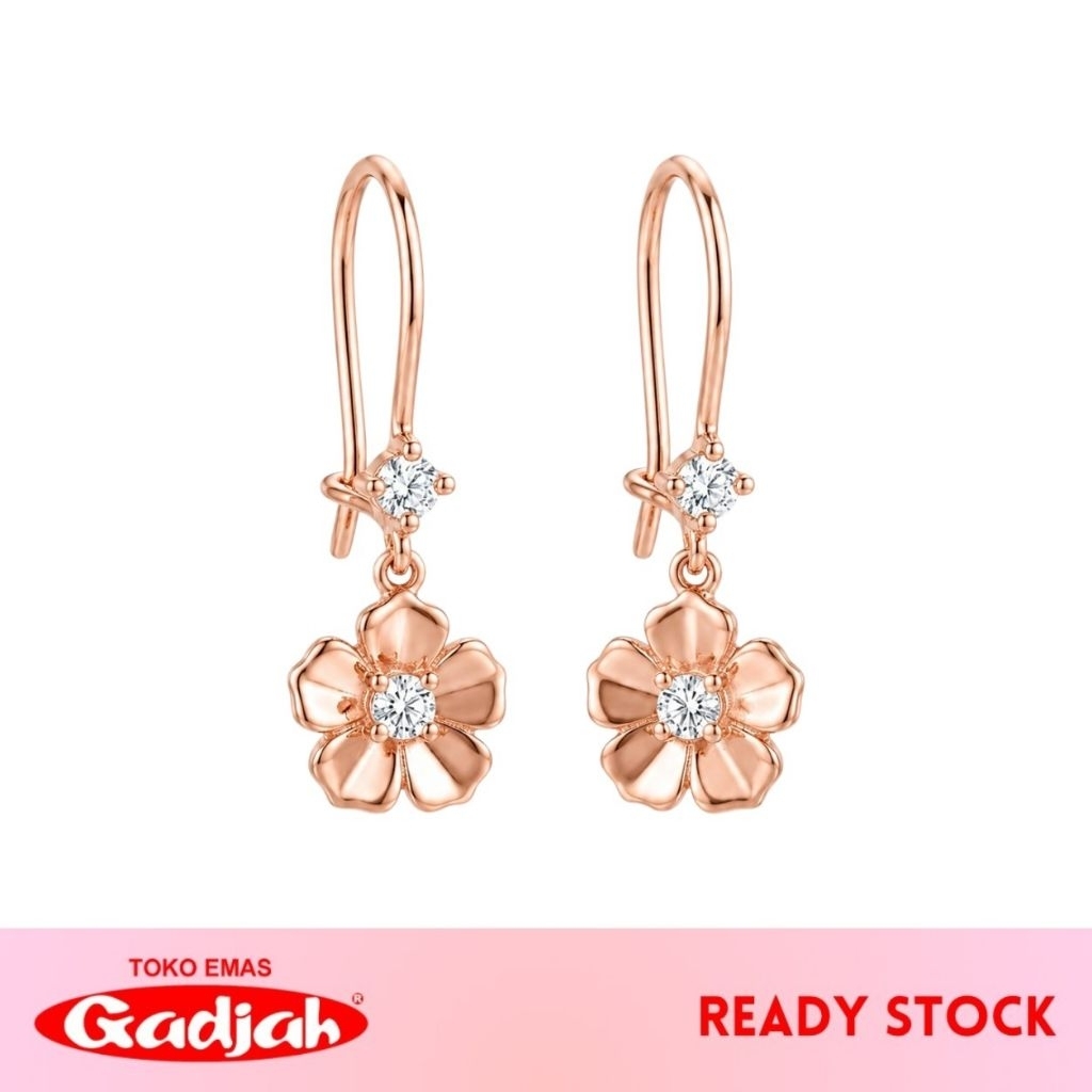Anting Emas Kawatan Bunga Kamboja Putik - Toko Emas Gadjah