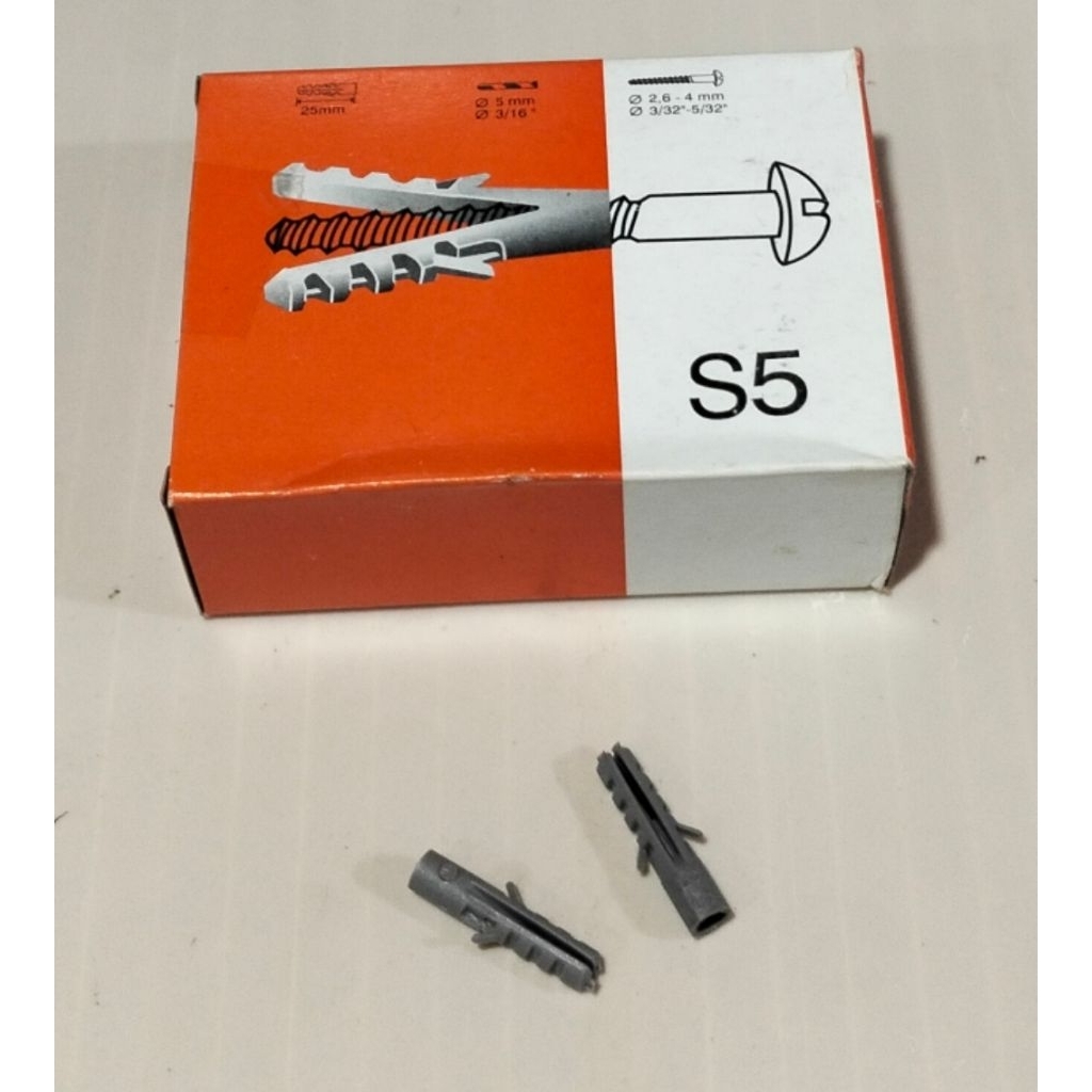 Pengencang Skrup Fiser S5 S6 S8 S10 S12 Fisher Plastik /Kotak