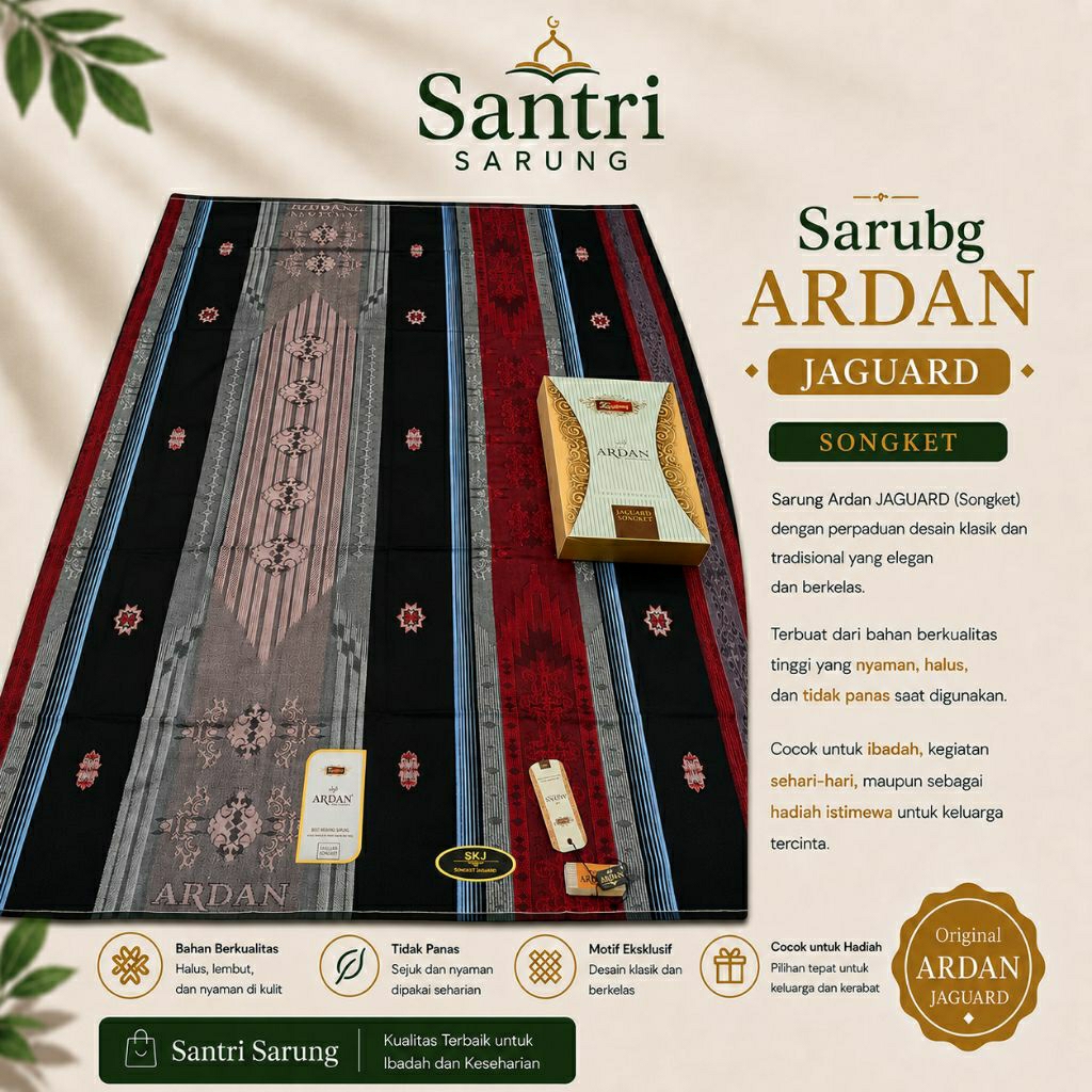 Sarung Ardan Songket Jaquard Gold ( SKJ )