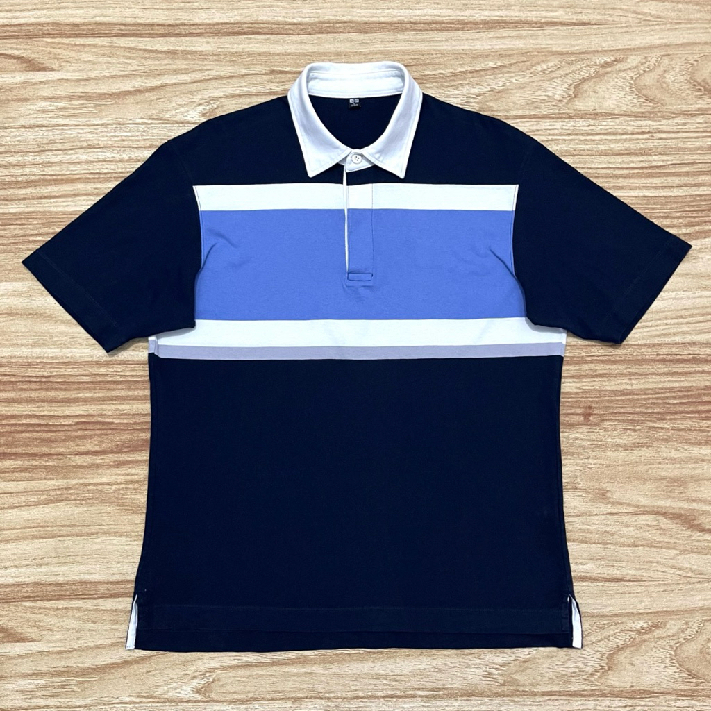 Polo Rugby UNIQLO Navy White Blue (L)