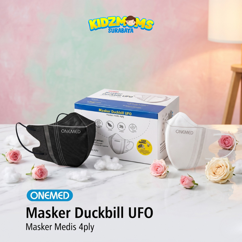 Duckbill Medis ONEMED Masker Duckbill Medis Onemed Bentuk UFO Tali Kuping