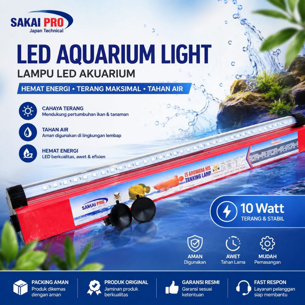 LAMPU AQUARIUM TANNING LED SAKKAI PRO T5 58 ,T5 92