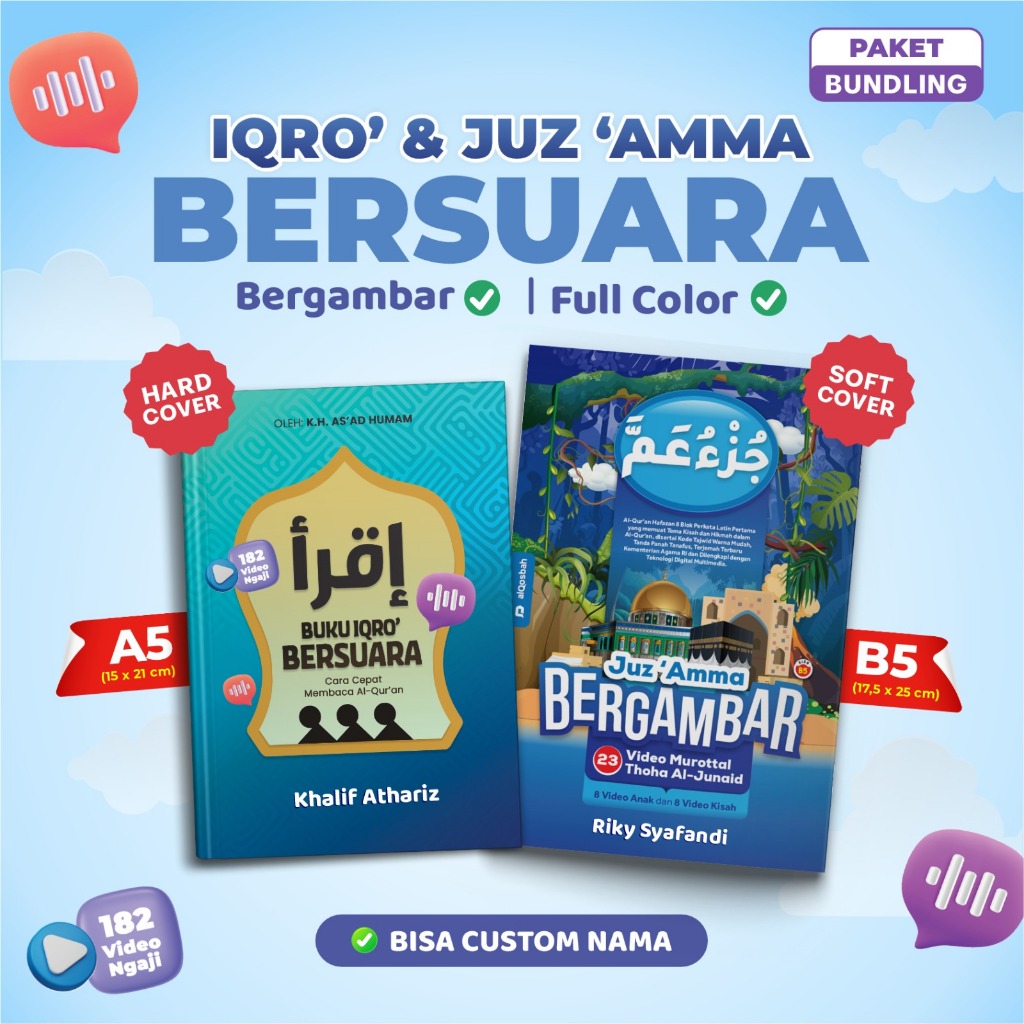 Alqosbah - Iqro Milenial QR Code - Ukuran A5