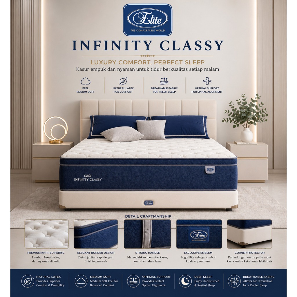 full set springbed kasur Elite infinity classy