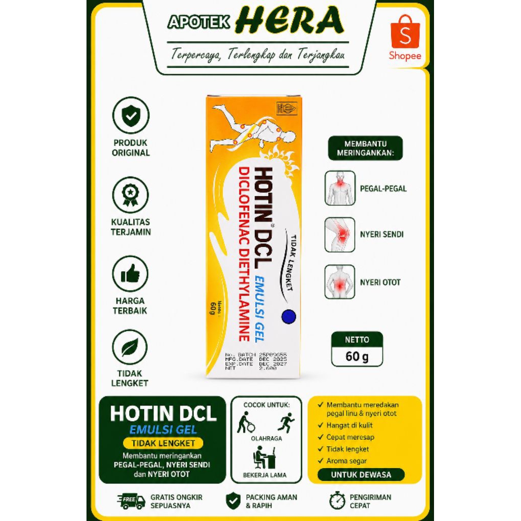 HOTIN DCL EMULSI GEL 120g & 60g & 30g