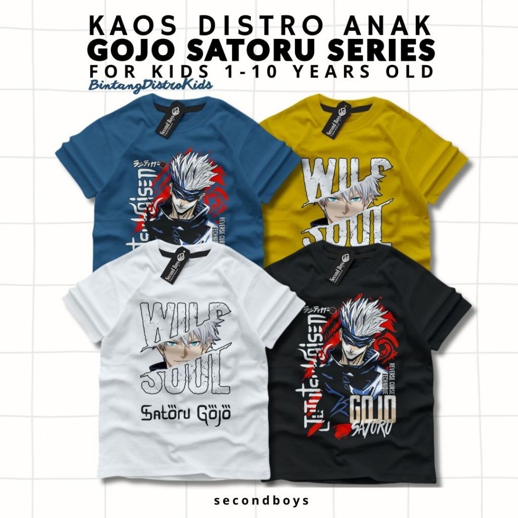Kaos Distro Anak Keren kaos Gojo Satoru
