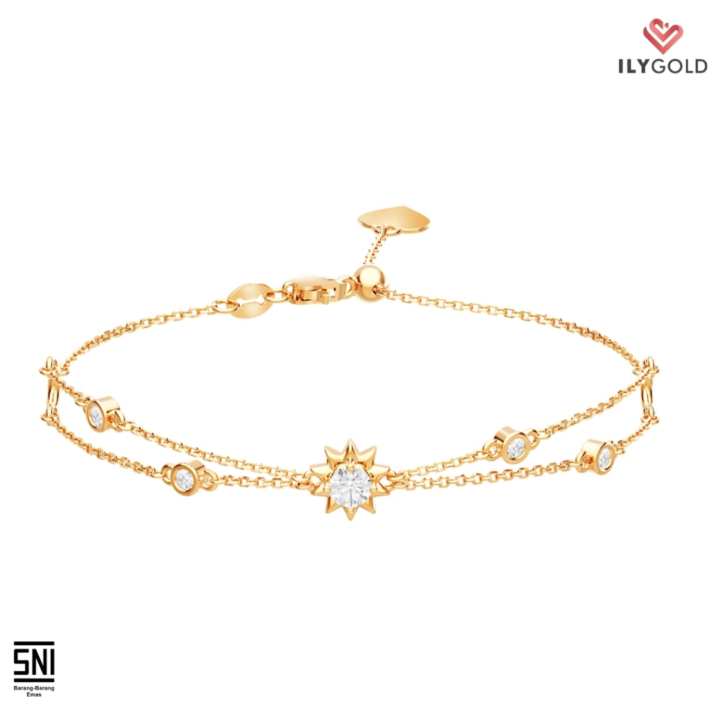 ILY GOLD Bromo Ethereal Sun - Double Chain Bracelet