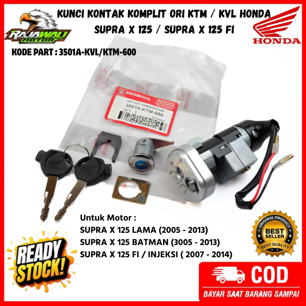 Kunci Kontak Honda Supra X 125 Ori / Kunci Kontak Assy Supra X 125 - 35010-KTM-850